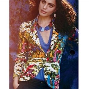 Anthropologie HWR Adjua floral cardigan blazer